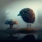 Surreal image of a robotic bird of the future.Generative AI