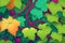 A surreal ivy vine background with a surrealist style and vibrant psychedelic color generated by Ai