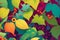 A surreal ivy vine background with a surrealist style and vibrant psychedelic color generated by Ai