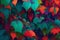 A surreal ivy vine background with a surrealist style and vibrant psychedelic color generated by Ai