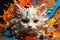 Surreal Kittenscape: Masterpiece in Liquid Colors