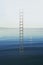 Surreal ladder coming out of the sea that goes up to the sky