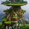 A surreal landscape of floating islands, adorned with fantastical architecture and whimsical flora and fauna5, Generative AI