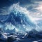 Surreal Landscape: Frozen Avalanche Tsunami