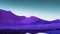 Surreal mountains landscape with bright purple peaks and dark teal sky. Minimal abstract background. Shaggy surface with