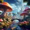 Surreal Mushroom Landscape