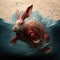 Surreal New Year Water Rabbit created with Generative AI