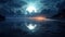Surreal Ocean Moonlight Artwork