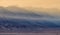 Surreal Owens Lake at sunset in California Usa