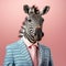 Surreal Pop Zebra In Suit: Quirky Visual Storytelling With Bold Colorism