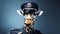 Surreal Portraiture: Giraffe In Police Uniform With Photorealistic Detail