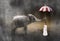 Surreal Rain, Weather, Elephant, Girl, Storm