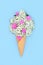 Surreal Spring Flower Blossom Ice Cream Cone