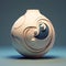 Surreal Symbolism 3d Yin Yang Vase With Etruscan Art Influence