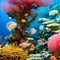 A surreal underwater world with glowing jellyfish and intricate coral formations3, Generative AI