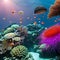 A surreal underwater world with glowing jellyfish and intricate coral formations4, Generative AI