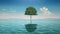 Surreal Water Tree Artwork: Metaphoric Painting By Magritte