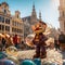 Surreal and Whimsical Brussels: Floating Chocolate-Filled Balloons and Living Manneken Pis