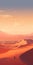 Surrealist Desert Scenery Wallpaper With Soft Gradients And Atmospheric Perspectives