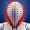Surrealist Nanopunk Character With Red Spike Head
