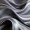 Surrealistic Close-up Of Silver Satin Fabric: Matte Photo