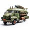 Surrealistic Dystopia: Green Warlord Model Truck With Rockets