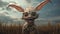 Surrealistic Grotesque Bunny Wallpaper In 4x3 - Craig Davison Inspired