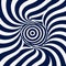 Surrealistic Grotesque Op Art Letter 2 Clipart In Navy