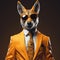Surrealistic Junglepunk: Fox In Glasses And Suit