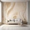 Surrealistic Marble Living Room With Delicate Beige Touch