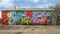 Surrealistic mural by @secko_rdm on the side of `Off the Chain Kitchen` on Sylvan Avenue in Dallas