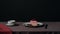 Surrealistic Raspberry Cake And Coffee: A Poetic Minimalism Dessert