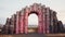 Surrealistic Red Stone Arch: Recycled Norwegian Nature Installation