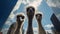 Surrealistic Urban Bird Photography: Tall Emu Guarding World Trade Center Twins Towers