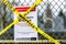 Surrey, Canada - Mar 29, 2020: Outdoor sports area closure notice during Coronavirus Covid-19 pandemic