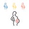 Surrogacy line icon. Vector signs for web graphics.