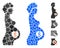 Surrogate Mother Mosaic Icon of Circle Dots