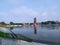 Sursagar lake and big idol of lord Shiva in Vadodara, Gujarat