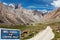 Suru valley and signpost Welcome to Zanskar valley