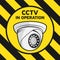 Surveillance CCTV video camera sign