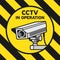 Surveillance CCTV video camera sign