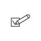 Survey checkbox line icon