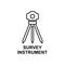 survey instrument icon. Element of measuring instruments icon with name for mobile concept and web apps. Thin line survey instrume