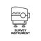 survey instrument icon. Element of measuring instruments icon with name for mobile concept and web apps. Thin line survey instrume