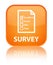 Survey (questionnaire icon) special orange square button