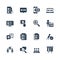 Survey, test, quiz icons in glyph style