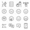 Survey Vector Line Icon Set. Contains such Icons as Emoji, Emoticon, Quiz and more. Expanded Stroke