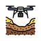 surveying drone color icon vector illustration
