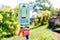 Surveying equipment with transit total station and theodolite