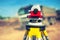 Surveying measuring equipment level theodolite on tripod